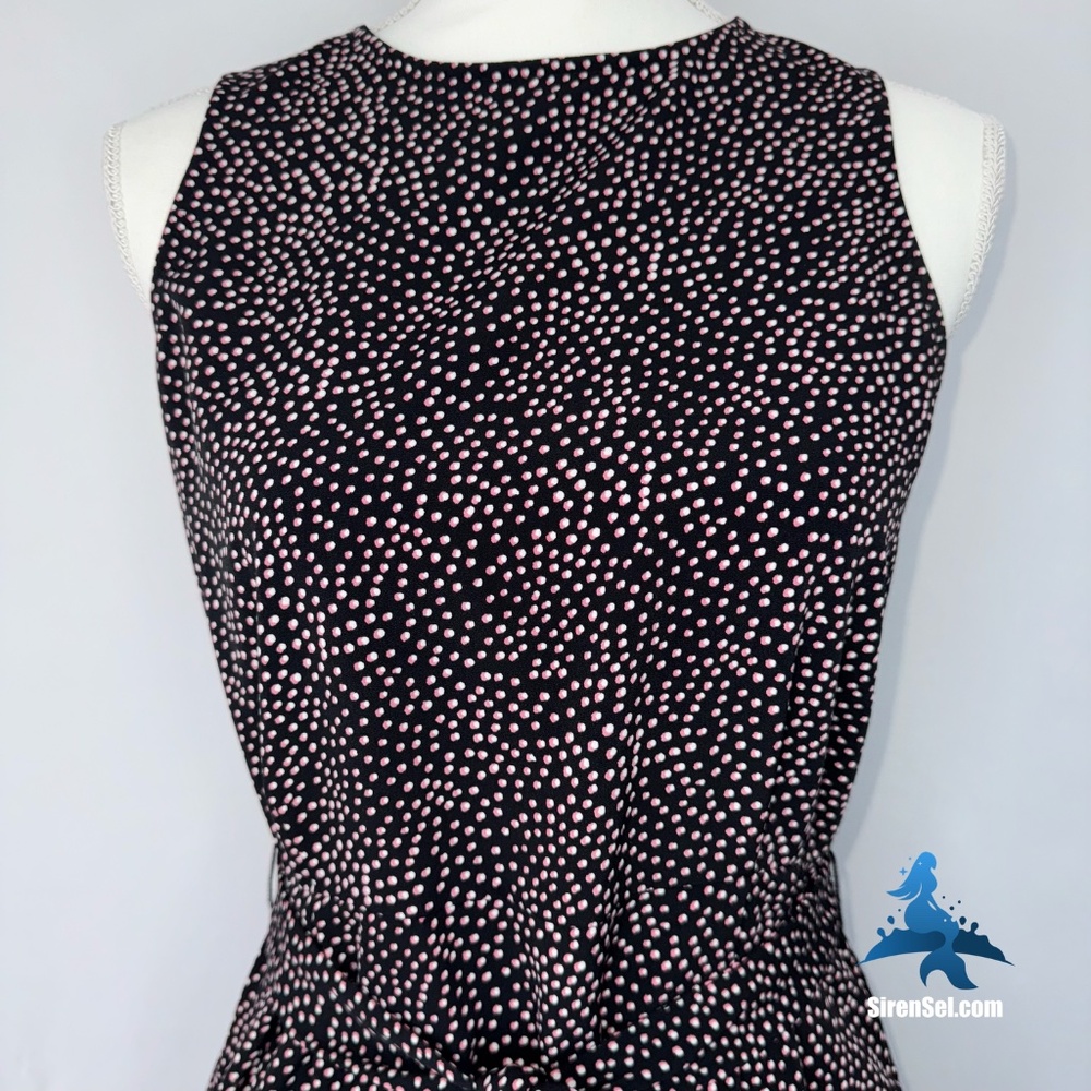 1171 Express Sleeveless Dress – Size S/P – Black & Pink Dot Print - Picture 3 of 14